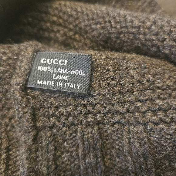 Authentic Gucci Brown Wool Beanie with Logo/NWOT - Picture 5 of 5